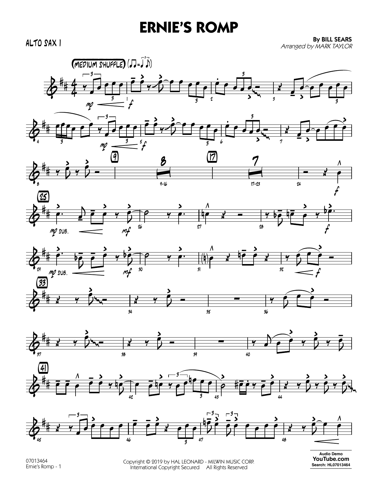 Romp (arr. Mark Taylor) - Alto Sax