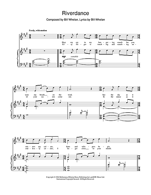 Learn to play Bill Whelan Riverdance sheet music for Piano Solo in minutes. Bill Whelan Riverdance sheet music notes and chords. Download Printable PDF.