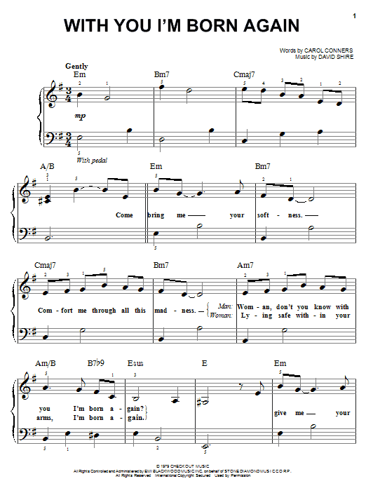 Billy Preston With You I'm Born Again sheet music notes and chords. Download Printable PDF.