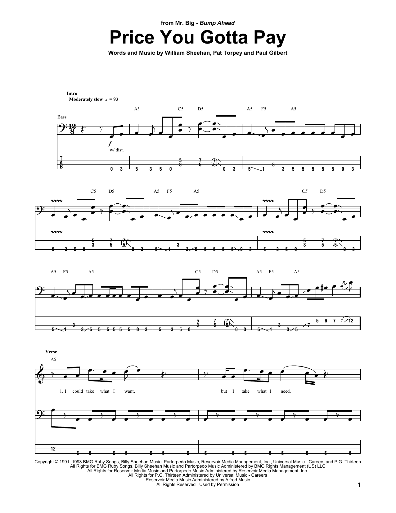 Learn to play Billy Sheehan Price You Gotta Pay sheet music for Bass Guitar Tab in minutes. Price: 7.8900$ Billy Sheehan Price You Gotta Pay sheet music notes and chords arranged for Bass Guitar Tab