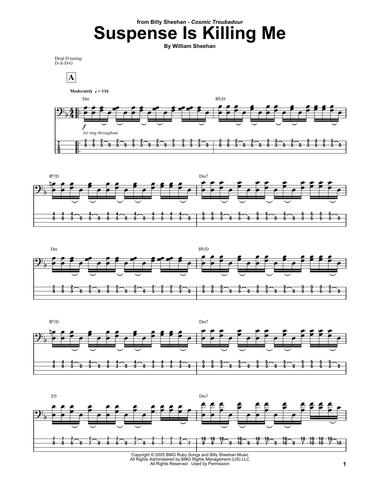 Learn to play Billy Sheehan Suspense Is Killing Me sheet music for Bass Guitar Tab in minutes. Price: 7.8900$ Billy Sheehan Suspense Is Killing Me sheet music notes and chords arranged for Bass Guitar Tab