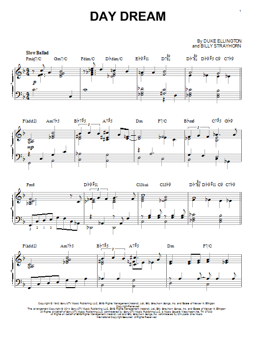 Learn to play Billy Strayhorn Day Dream sheet music for Piano Solo in minutes. Billy Strayhorn Day Dream sheet music notes and chords. Download Printable PDF.