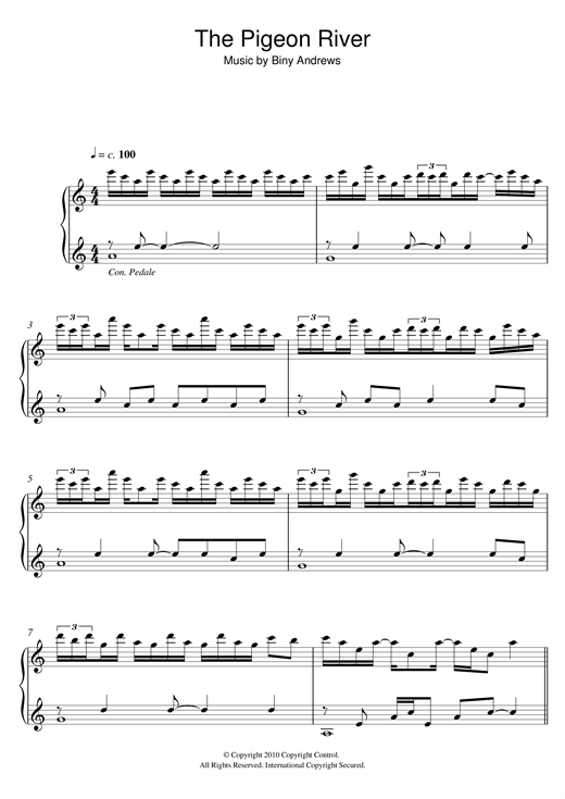 Learn to play Biny Andrews The Pigeon River sheet music for Piano Solo in minutes. Biny Andrews The Pigeon River sheet music notes and chords. Download Printable PDF.