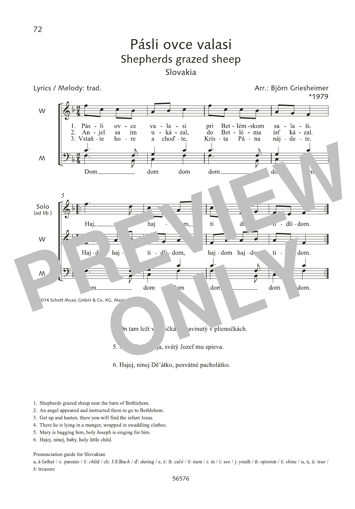 Björn Griesheimer Pasli ovce valasi sheet music notes and chords. Download Printable PDF.