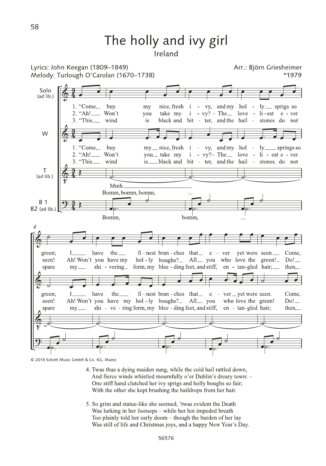 Learn to play Björn Griesheimer The holly and ivy girl sheet music for Choir in minutes. Price: 3.9900$ Björn Griesheimer The holly and ivy girl sheet music notes and chords arranged for Choir