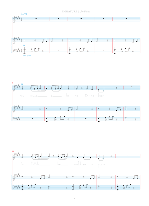 Bjork Immature sheet music notes and chords. Download Printable PDF.