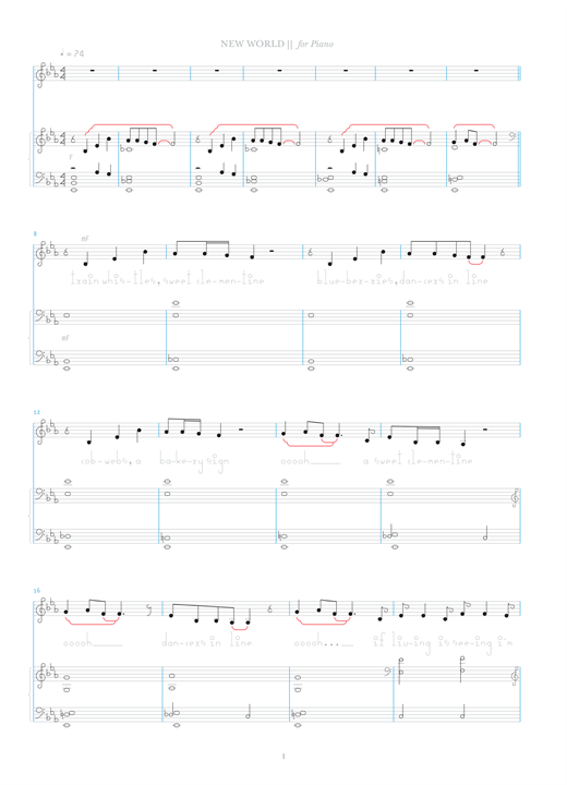 Bjork New World (from Dancer In The Dark) sheet music notes and chords. Download Printable PDF.