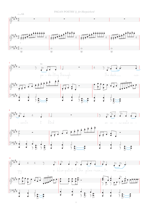 Bjork Pagan Poetry sheet music notes and chords. Download Printable PDF.