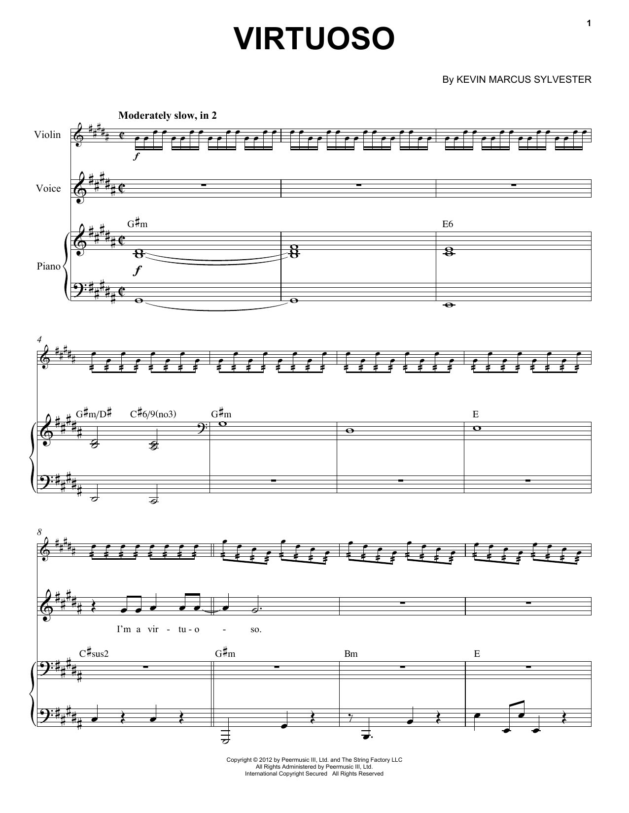 Black Violin Virtuoso sheet music notes and chords. Download Printable PDF.