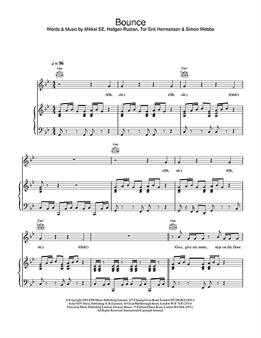 Blue Bounce sheet music notes and chords. Download Printable PDF.