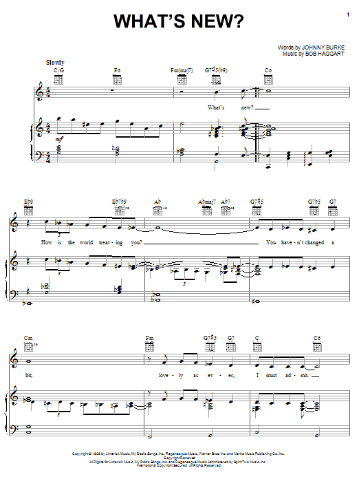 Learn to play Bob Crosby and His Orchestra What's New? sheet music for Piano, Vocal & Guitar (Right-Hand Melody) in minutes. Bob Crosby and His Orchestra What's New? sheet music notes and chords