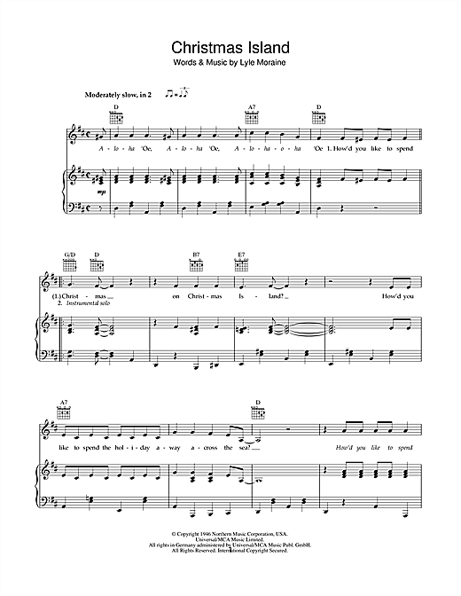 Bob Dylan Christmas Island sheet music notes and chords. Download Printable PDF.