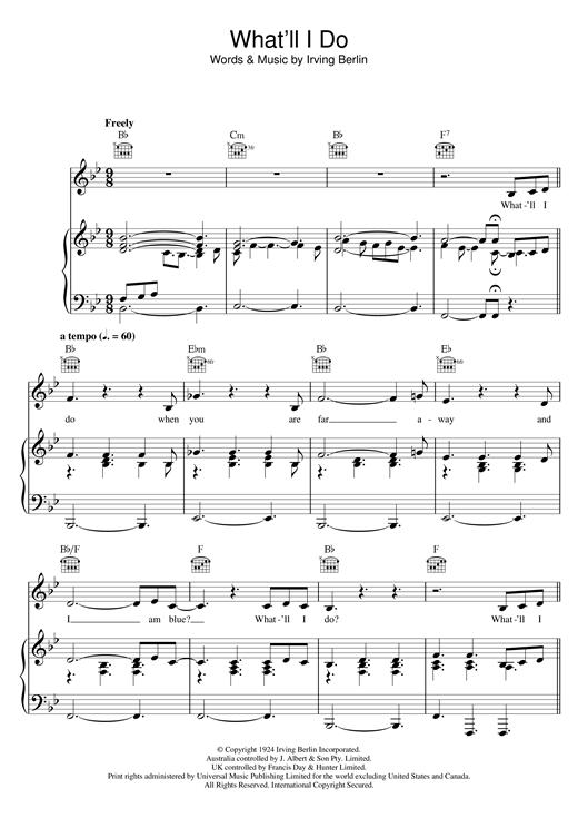 Bob Dylan What'll I Do sheet music notes and chords. Download Printable PDF.