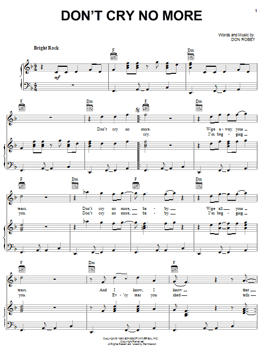 Bobby Blue Bland Don T Cry No More Sheet Music Pdf Notes