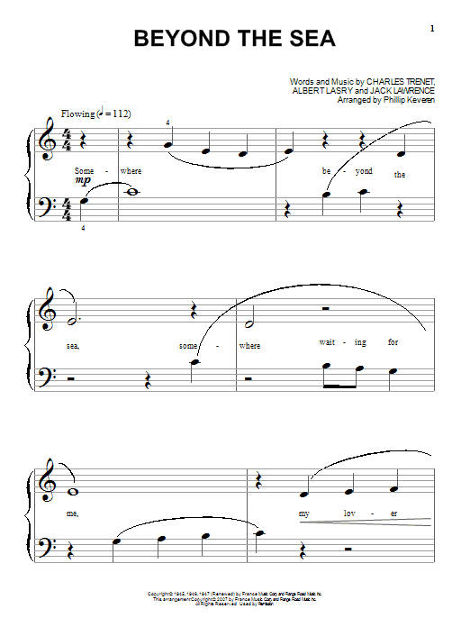 Learn to play Bobby Darin Beyond The Sea sheet music for Beginning Piano Solo in minutes. Price: 6.9900$ Bobby Darin Beyond The Sea sheet music notes and chords arranged for Beginning Piano Solo