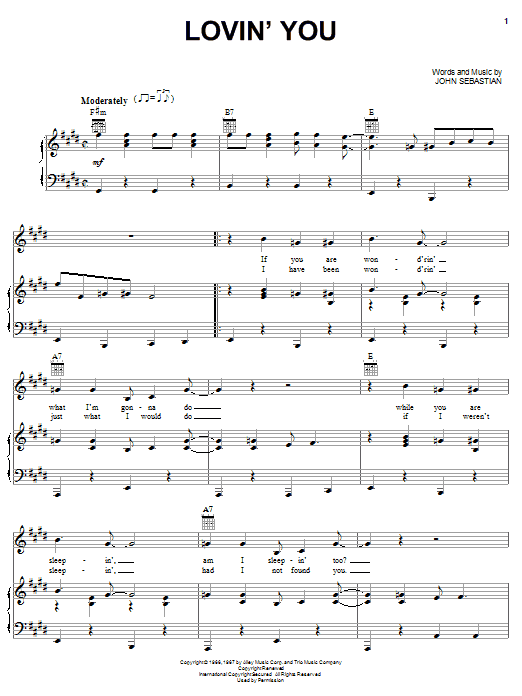 Bobby Darin Lovin' You sheet music notes and chords. Download Printable PDF.