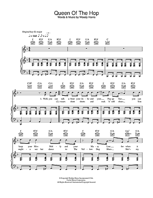 Learn to play Bobby Darin Queen Of The Hop sheet music for Piano, Vocal & Guitar in minutes. Bobby Darin Queen Of The Hop sheet music notes and chords. Download Printable PDF.