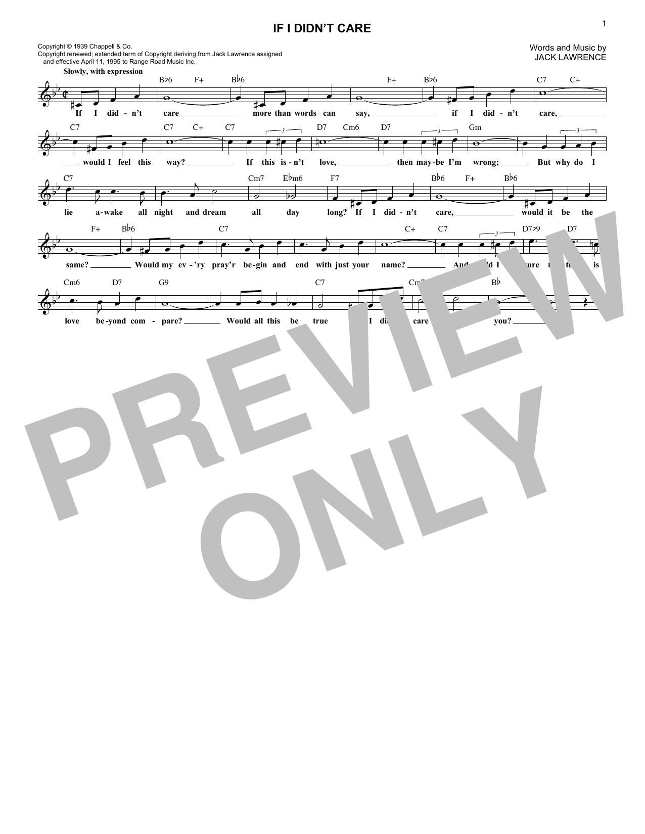 Learn to play Bobby Vinton If I Didn't Care sheet music for Lead Sheet / Fake Book in minutes. Price: 5.9900$ Bobby Vinton If I Didn't Care sheet music notes and chords arranged for Lead Sheet / Fake Book