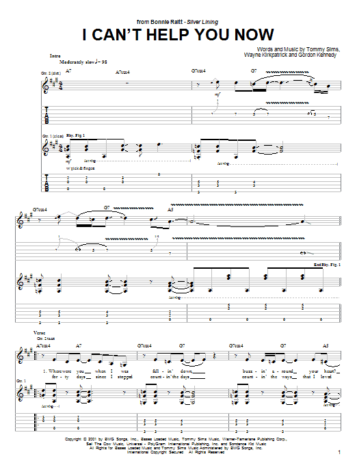 Preview Bonnie Raitt I Can't Help You Now Pop sheet music, notes and chords for Guitar Tab, SKU: 20646 sheet music, piano notes, chords, guitar tabs, score, transpose, transcribe, how to play, guide, download, learn, tutorial, progression, song, artist, awards, billboard, mtv, vh1, tour, single, album, release