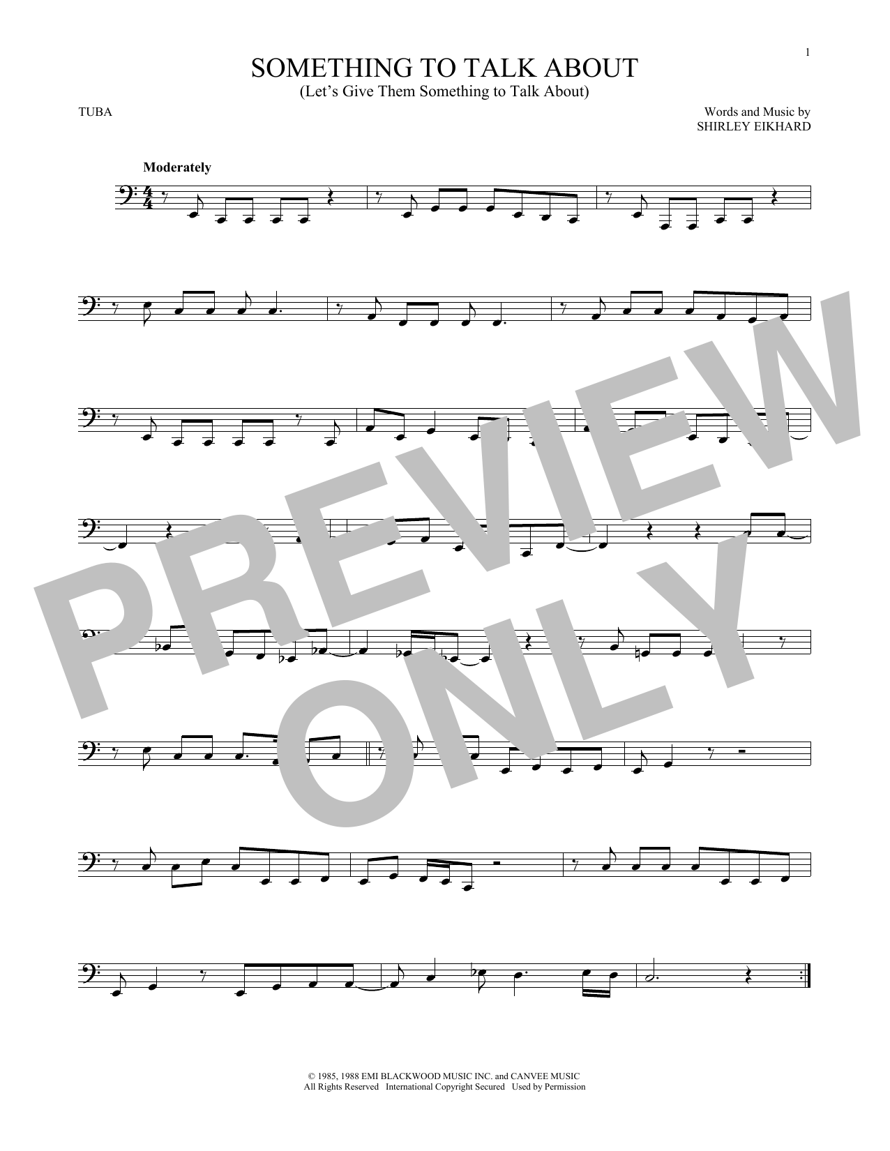 Bonnie Raitt Something To Talk About (Let's Give Them Something To Talk About) sheet music notes and chords. Download Printable PDF.