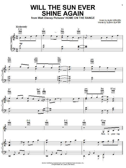 Bonnie Raitt Will The Sun Ever Shine Again sheet music notes and chords. Download Printable PDF.