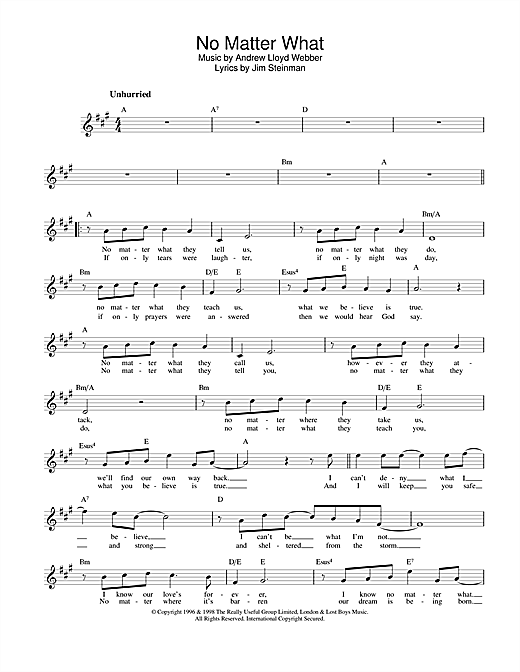 Boyzone No Matter What From Whistle Down The Wind Sheet Music Pdf Notes Chords Pop Score Flute Solo Download Printable Sku 108154