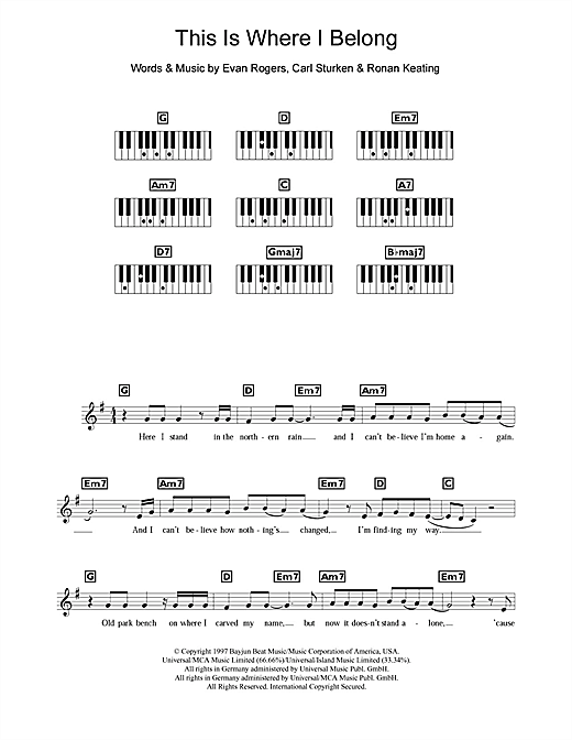 Learn to play Boyzone This Is Where I Belong sheet music for Guitar Chords/Lyrics in minutes. Boyzone This Is Where I Belong sheet music notes and chords. Download Printable PDF.