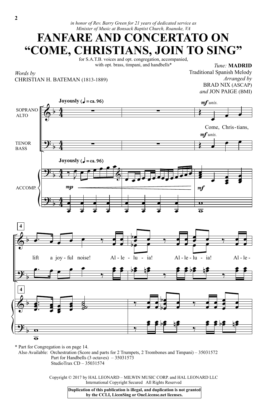 Learn to play Brad Nix Fanfare And Concertato On Brad Nix Fanfare And Concertato On