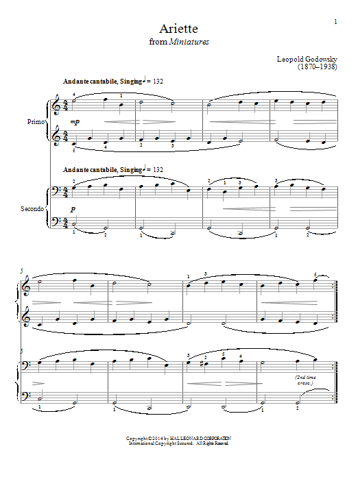 Bradley Beckman Ariette sheet music notes and chords. Download Printable PDF.