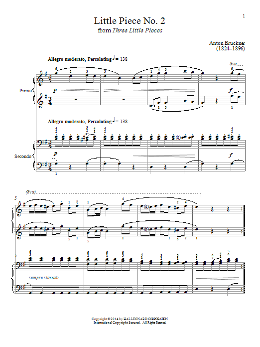Learn to play Bradley Beckman Little Piece No. 2 sheet music for Piano Duet in minutes. Bradley Beckman Little Piece No. 2 sheet music notes and chords