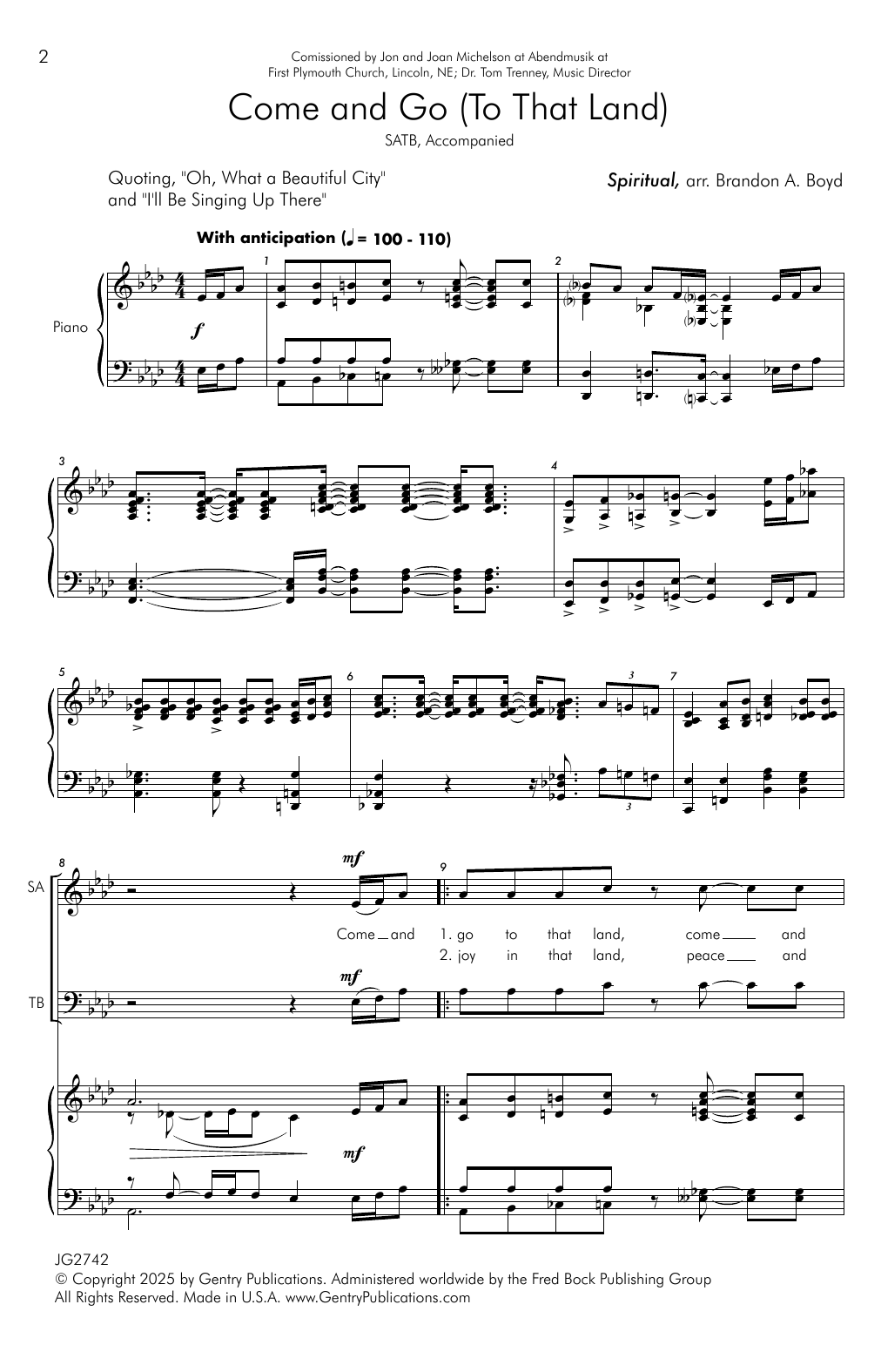 Brandon Boyd Come And Go (To That Land) sheet music notes and chords. Download Printable PDF.