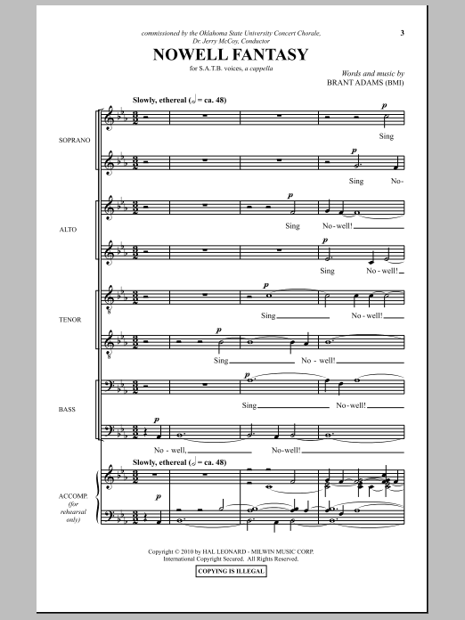 Brant Adams Nowell Fantasy sheet music notes and chords. Download Printable PDF.