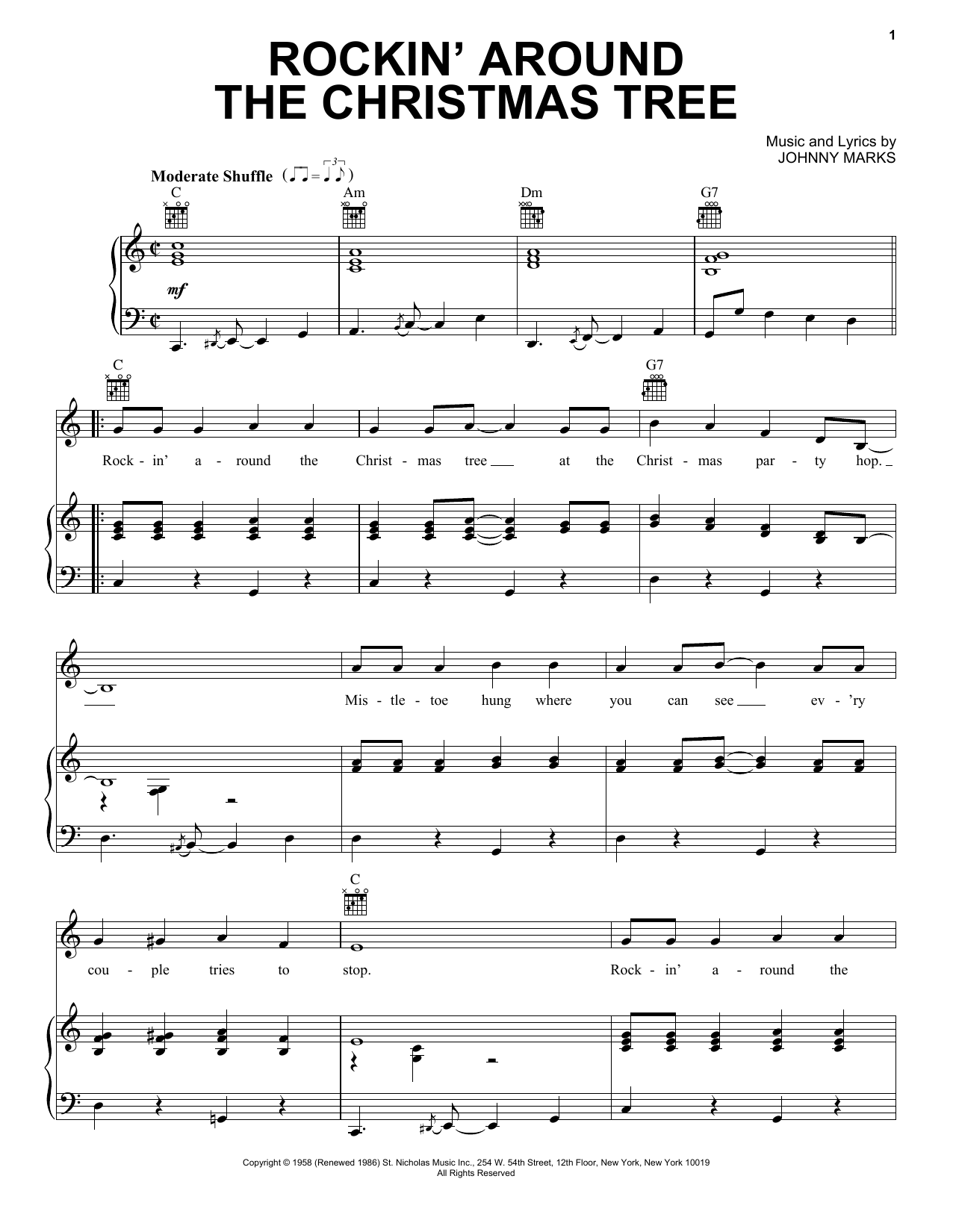 Brenda Lee Rockin Around The Christmas Tree Sheet Music Pdf Notes Chords Children Score Piano Vocal Guitar Right Hand Melody Download Printable Sku 15523 - rockin around the christmas tree roblox id code