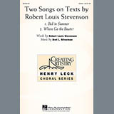Download or print Bret L. Silverman Two Songs On Texts By Robert Louis Stevenson Sheet Music Printable PDF 8-page score for Concert / arranged Unison Choir SKU: 86970.