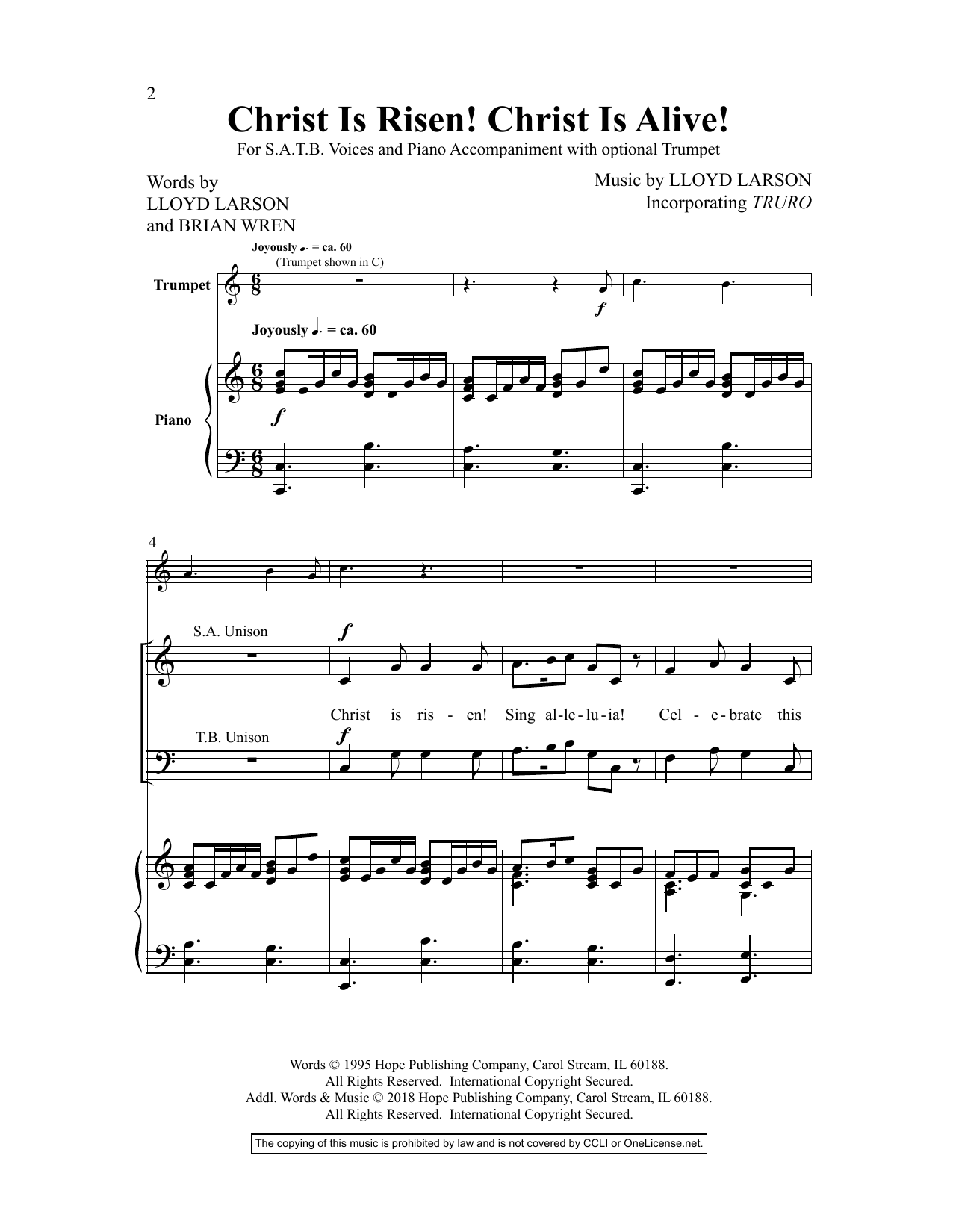 Learn to play Brian Wren Christ Is Risen! Christ Is Alive! sheet music for SATB Choir in minutes. Price: 3.9900$ Brian Wren Christ Is Risen! Christ Is Alive! sheet music notes and chords arranged for SATB Choir