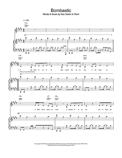 Learn to play Britney Spears Bombastic Love sheet music for Piano, Vocal & Guitar in minutes. Price: 7.8900$ Britney Spears Bombastic Love sheet music notes and chords. Download Printable PDF.