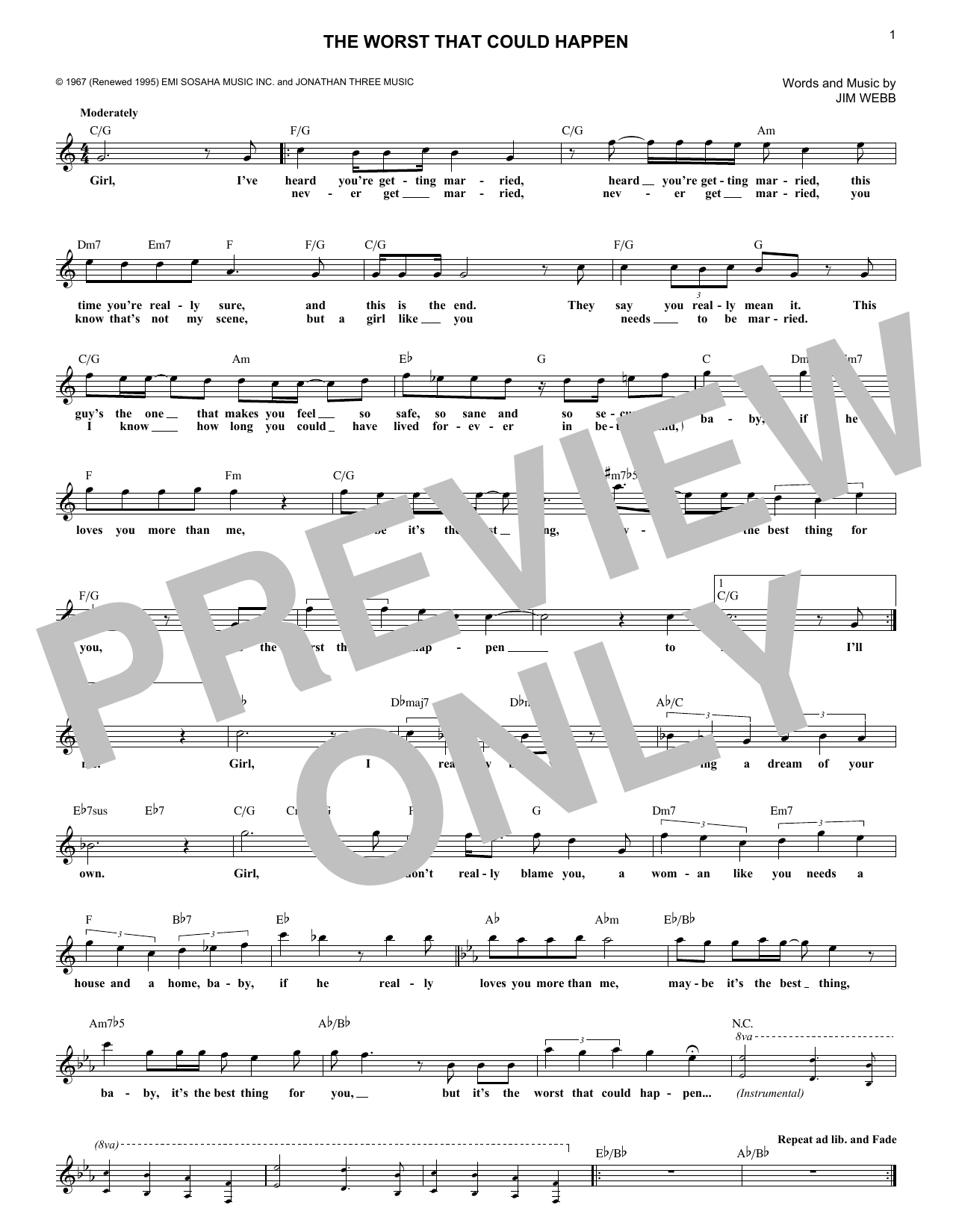 Learn to play Brooklyn Bridge The Worst That Could Happen sheet music for Lead Sheet / Fake Book in minutes. Price: 5.9900$ Brooklyn Bridge The Worst That Could Happen sheet music notes and chords arranged for Lead Sheet / Fake Book