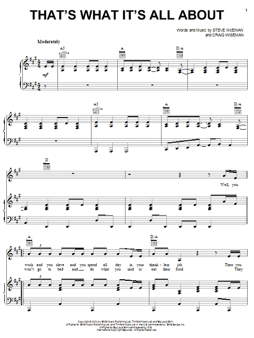 Brooks & Dunn That's What It's All About sheet music notes and chords. Download Printable PDF.