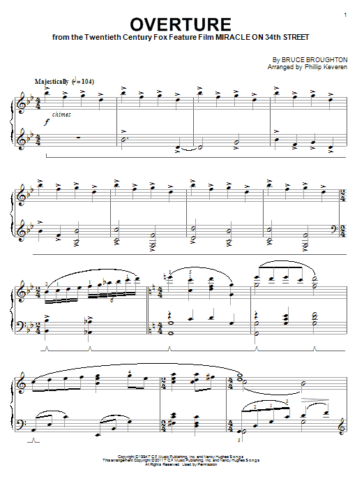 Learn to play Bruce Broughton Overture sheet music for Piano Solo in minutes. Bruce Broughton Overture sheet music notes and chords. Download Printable PDF.