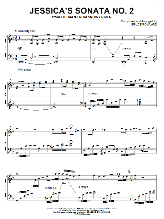 Bruce Rowland Jessica's Sonata No. 2 sheet music notes and chords. Download Printable PDF.