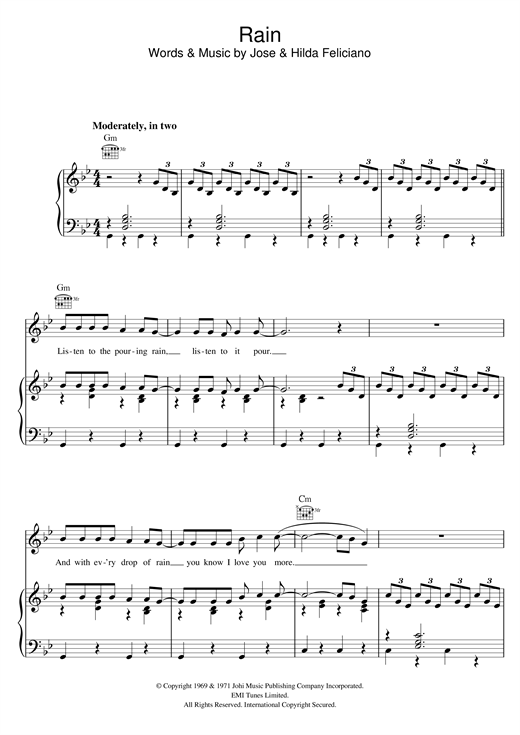 Bruce Ruffin Rain sheet music notes and chords. Download Printable PDF.