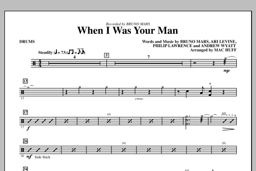 Bruno mars when i was your man chords