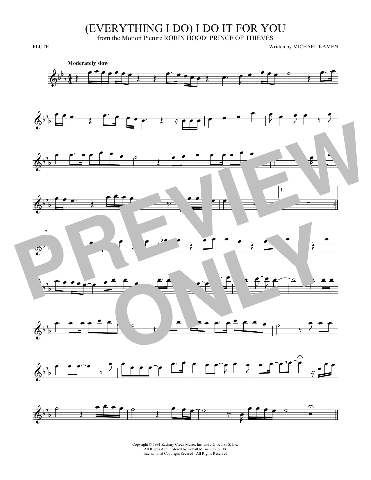 Bryan Adams (Everything I Do) I Do It For You sheet music notes and chords. Download Printable PDF.