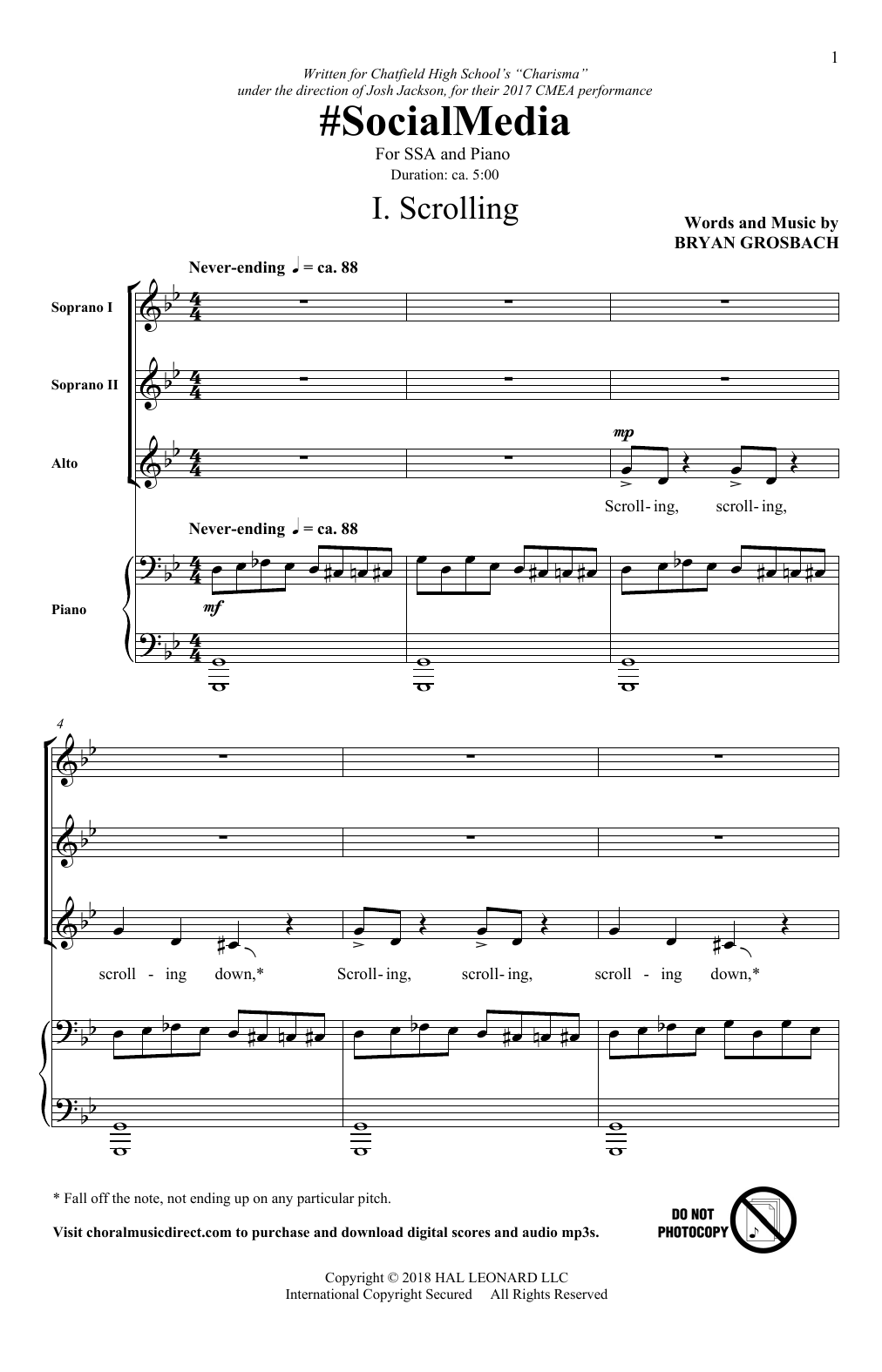 Bryan Grosbach #SocialMedia sheet music notes and chords. Download Printable PDF.