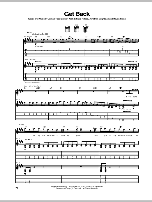 Buckcherry Get Back Sheet Music Pdf Notes Chords Pop Score Guitar Tab Download Printable Sku 685