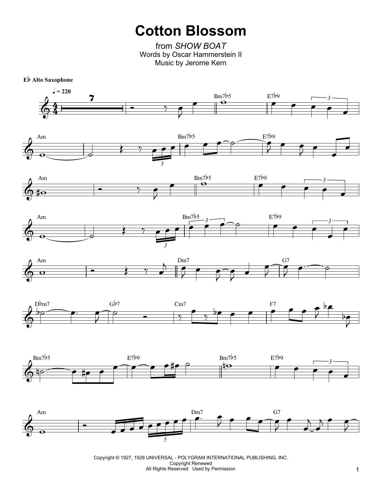 Bud Shank Cotton Blossom sheet music notes and chords. Download Printable PDF.