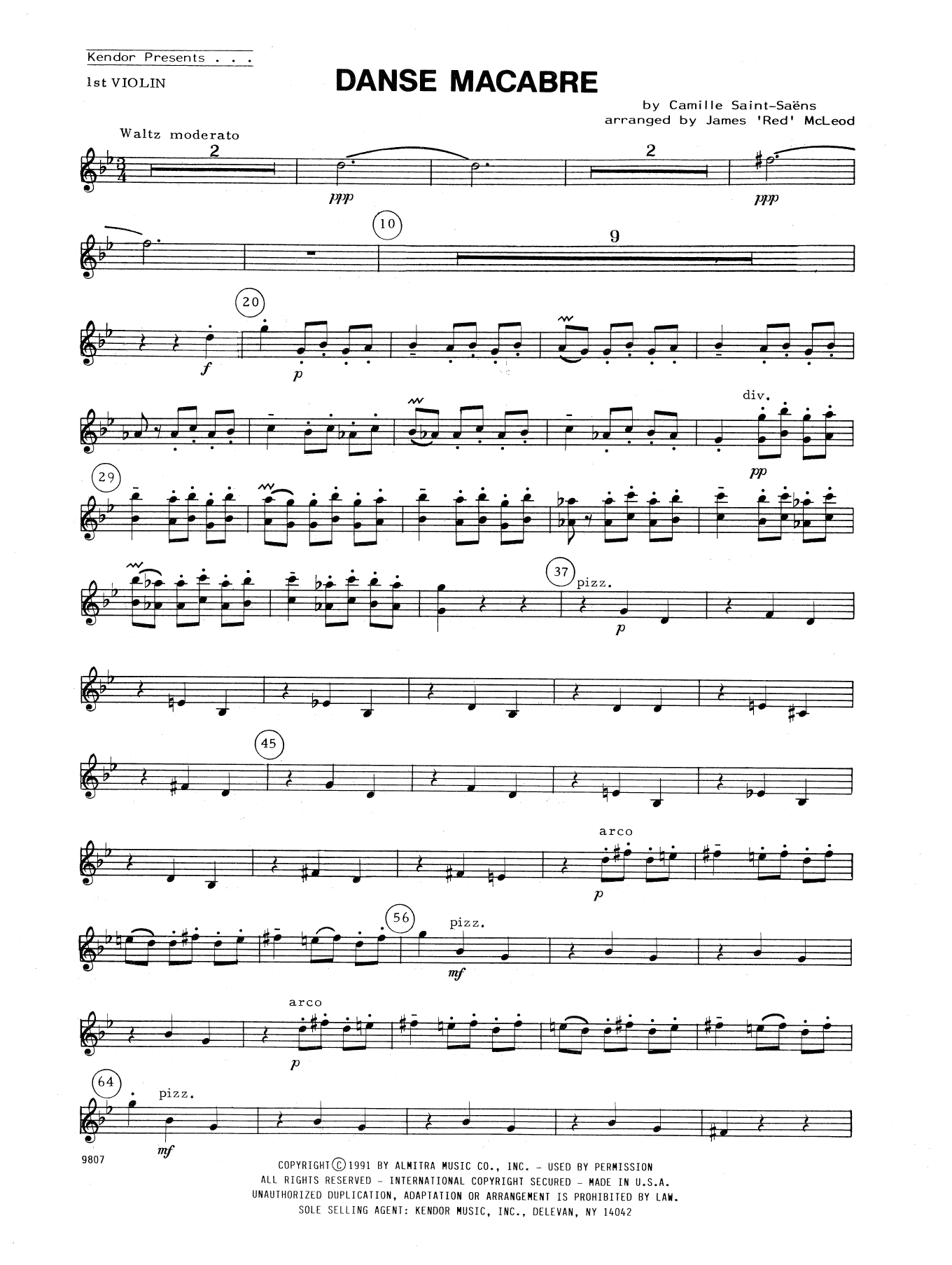 Learn to play Camille Saint-Saëns Danse Macabre - 1st Violin sheet music for Orchestra in minutes. Camille Saint-Saëns Danse Macabre - 1st Violin sheet music notes and chords. Download Printable PDF.