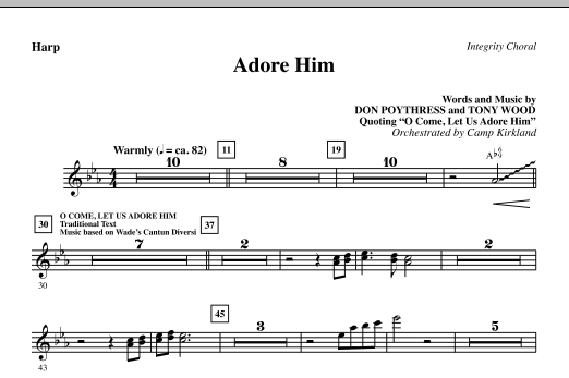 Learn to play Camp Kirkland Adore Him - Harp sheet music for Choir Instrumental Pak in minutes. Camp Kirkland Adore Him - Harp sheet music notes and chords. Download Printable PDF.