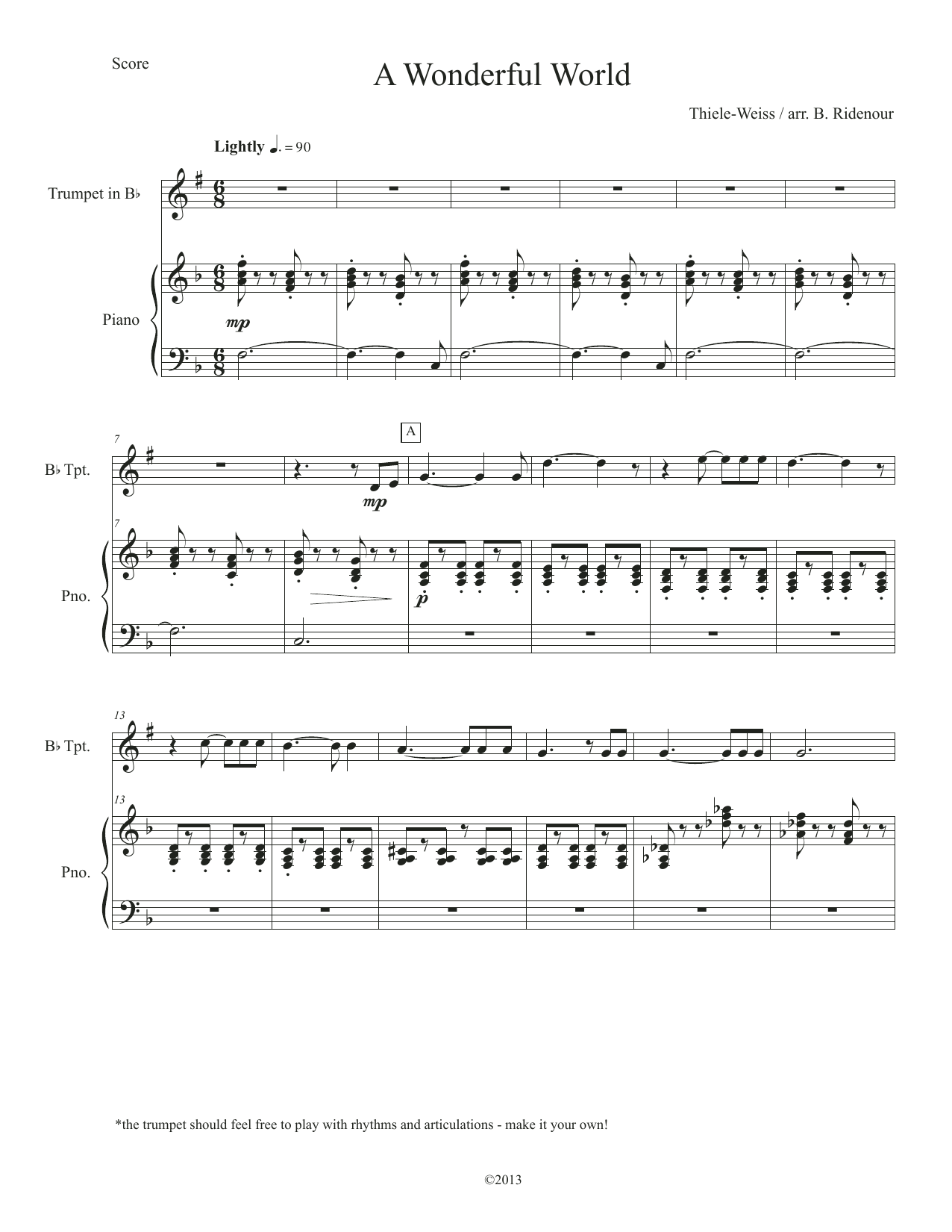 Canadian Brass What A Wonderful World sheet music notes and chords. Download Printable PDF.