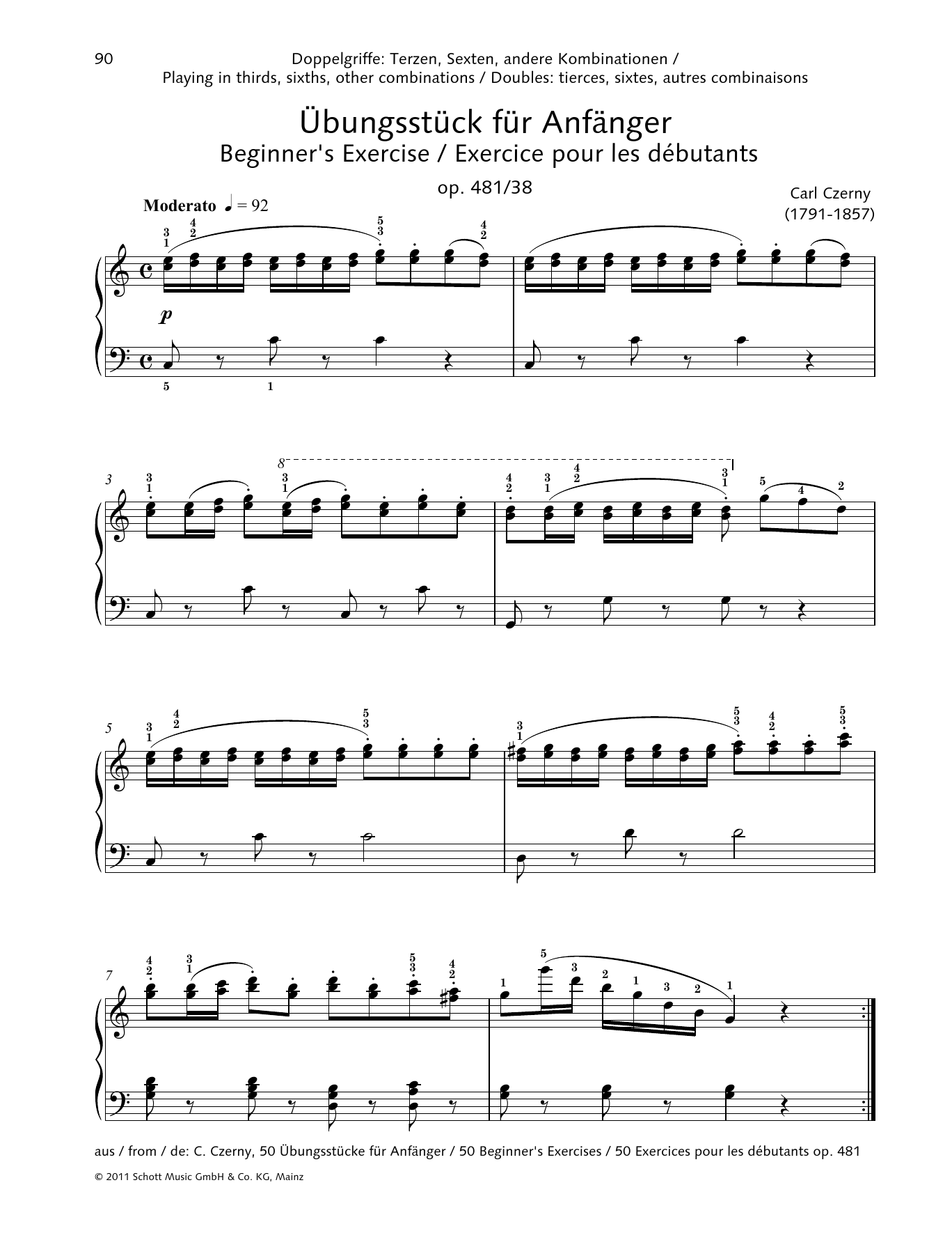 Carl Czerny Beginner S Exercise Sheet Music Pdf Notes Chords Classical Score Piano Solo Download Printable Sku